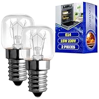 MONTERAL 2 Stück Glühbirne E14 für Backofen 15W 230V mit einer Höchsttemperatur von 300°C
