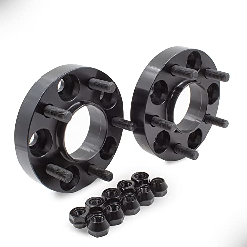 Wheel Accessories Parts Set of 2 1.00" Thickness M14x1.5 Wheel Spacers 70.50mm Hub Centric 5x114.3mm 5x4.50 Fits Ford Mustang 2015 to 2023