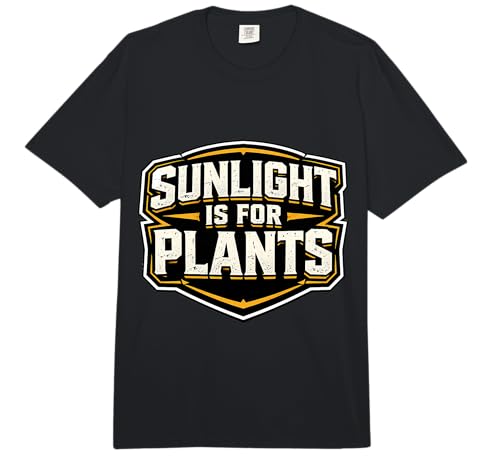 Sunlight is for Plants Funny Night Shift Worker Midnight Owl Comfort Colors Adult Heavyweight T-Shirt