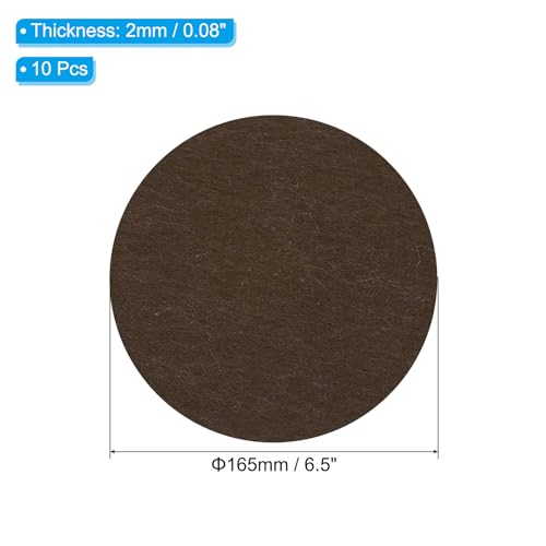 Base de lámpara de fieltro redonda PATIKIL autoadhesiva de 2 mm café antideslizante de 6.5" 3