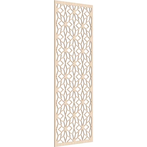 Image of Lake Decorative Pierced Fretwork Wood Wall Panels, 37 3 /8 inchW x 94 3 /8 inchH x 1 /4 inchT, Red Oak