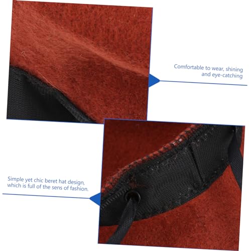 1Pc Adorable Wool Beret Hat Fashionable Warm Accessory for Boys Soft Breathable for Autumn Spring Outfits Stylish Cap Orange2