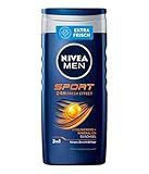 NIVEA MEN Sport Duschgel (250 ml), pH-hautfreundliche Pflegedusche mit vitalisierendem Duft, Männer Duschgel mit Mineralien für Körper, Gesicht und Haar