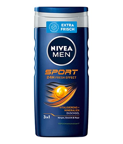 NIVEA MEN Sport Duschgel (250 ml), pH-hautfreundliche Pflegedusche mit vitalisierendem Duft, Männer Duschgel mit Mineralien für Körper, Gesicht und Haar Cover