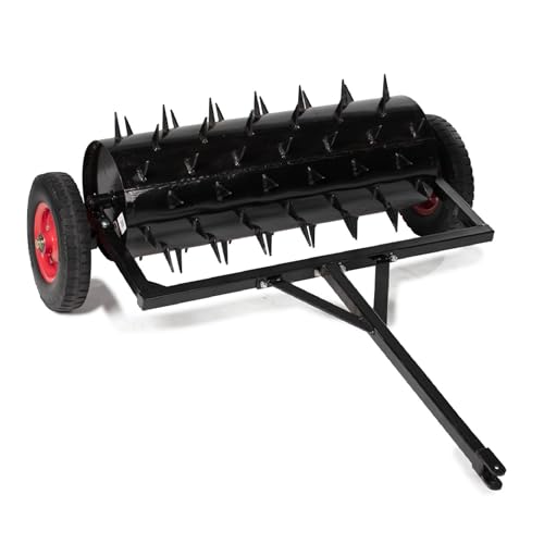 Titan Attachments 3 FT Tow-Behind Drum Spike Aerator Holds up to 25 Gal Water, 3