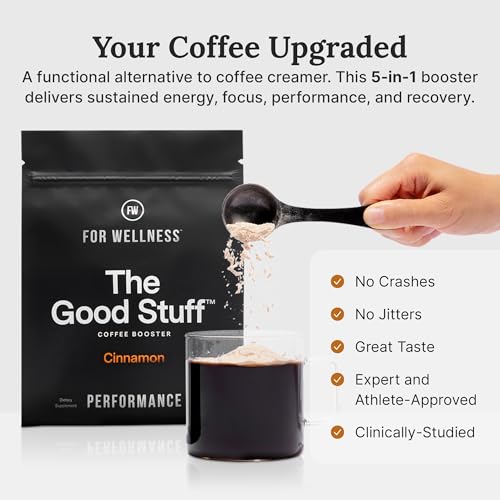 For Wellness The Good Stuff Performance – Coffee Booster | Collagen + MCT Powder Supplement with L-Theanine and Antioxidants for Jitter-Free Energy & Stamina | Non-Dairy, Keto-Friendly, 30 Servings - Image 3