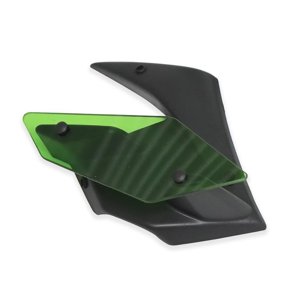 Per Kawasaki Z900 Z 900 2020-2024 Parti Moto Portanza Laterale Spoiler Nudi Ala Fissa Winglet Carena Deflettori Ala(Verde)