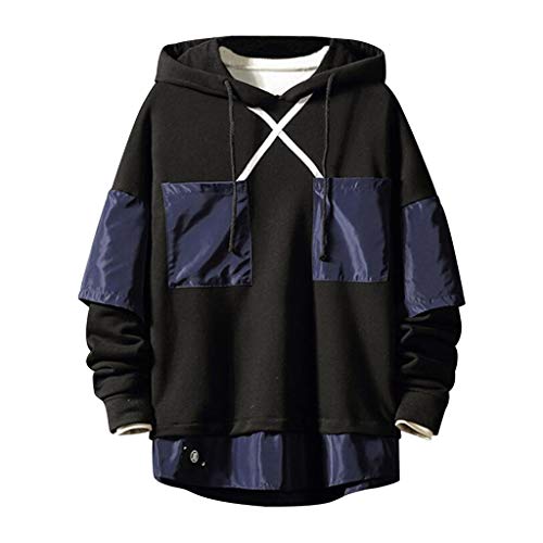 Preisvergleich Produktbild Jkhhi Hoodie Kapuzenpullover Sweatjacke Spleißen Fashion Cool Langarm Oberteil Bluse Outwear Couples Unisex Pullover Sweatshirt Kapuzenjacke Kapuzenpulli Freizeit Drawstring Tasche Hooded Hoody 3