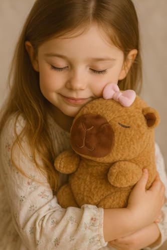 Image of SCOOBA Super Soft Bow Capybara Soft Toy (Bow Tiny Capybara)