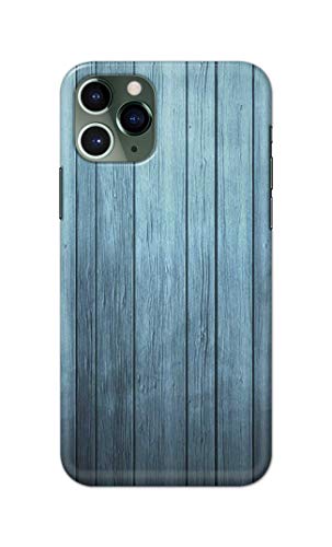 Image of Printed Hard Back Cover Case for Apple iPhone 11 Pro Back Cover (Wooden Blue) -1302