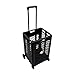 LBQ Einkaufstrolley Einkaufswagen Trolley Creative-Light- Folding Vierrädrigen Einkaufswagen Engineering Plastic Storage-Konsolidierung Box Kleinwagen for Familie Supermarkt