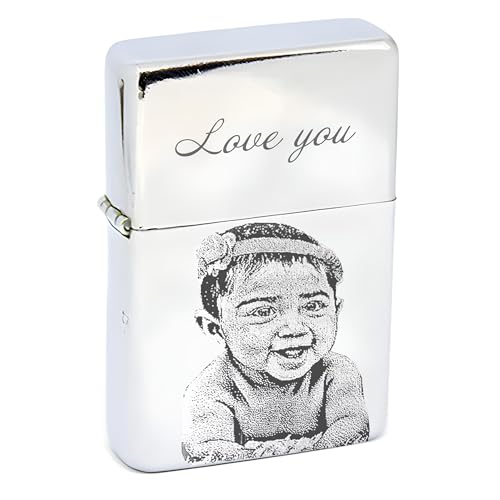 Accendino con foto incisa | Regalo San Valentino | Zorr Personalizzato Lucido | Incisione Gratis su accendino a Benzina