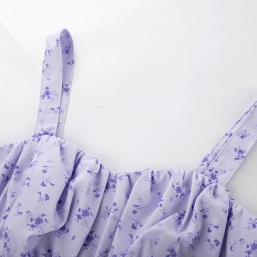 Image of Belle Poque Vintage Floral Dress for Women 2026 Summer A-line Sleeveless Flowy Midi Elegant Wedding Guest Cocktail Dress