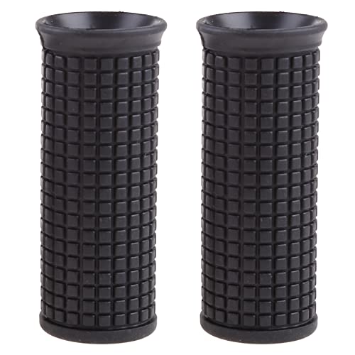 Oilmal 1 Pair 2 Pieces Bicycle Grips Short Handle Rubber Non Slip Cycling Scooter Bike Parts, Black, 70mm - Image 3