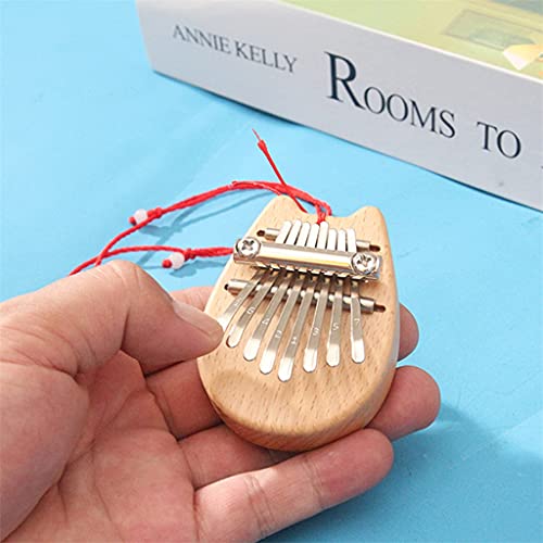 Wzhzj Mini 8 touches bois acajou pouce doigt Piano avec lanière Percussion Instrument de musique jouet cadeau pour les… - Les Beatles, Paul McCartney, John Lennon, RIngo Starr, George Harrison Wzhzj Mini 8 touches bois acajou pouce doigt Piano avec lanière Percussion Instrument de musique jouet cadeau pour les… – Image 5