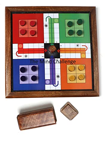 Image of Wooden Magnetic Ludo Board Game Education and Fun Games for Adults and Kids Best Birthday Gift (Small)