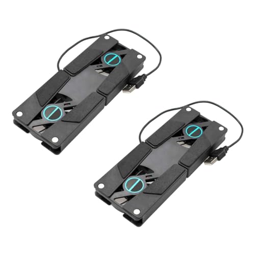 NUOBESTY 2piezas Radiador De Doble Ventilador USB para Computadora Portátil Enfriador De Portátil Soporte para Trabajo Casa