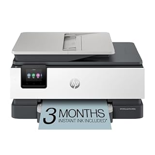 HP OfficeJet Pro 8135e Wireless All-in-One Colour Inkjet Printer, Print, scan, Copy, fax, ADF, Duplex Printing Best for Home Office, 3 Months of Ink Included (40Q35A)