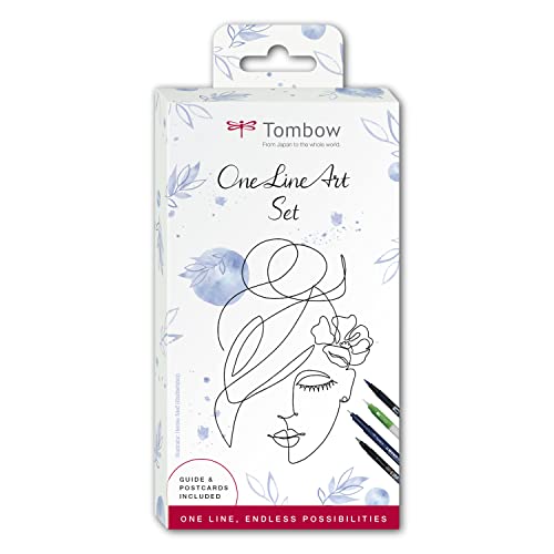 Kit One Line Art Tombow noir set de dessin 6 produits taille M