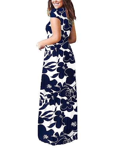 Image of AUSELILY Women's Classic Short Sleeve Loose Plain Casual Long Maxi Dresses for Women 2026