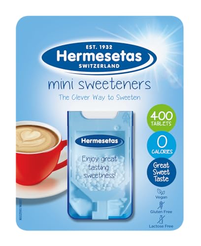 Hermesetas Mini Sweeteners 400 Tablets Zero Calorie Sugar Free Pocket Size Dispenser