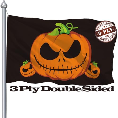 Halloween Double Sided Flag 3x5, Large Scary Halloween Flag For Outdoor by CLYTTE - Used condition - US$18.72