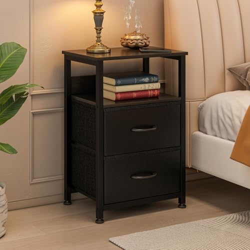 منضدة سرير من جوبستري، مصنوعة من المعدن والخشب الهندسي، مع د...