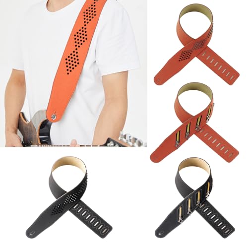 Sangle de guitare réglable en microfibre : confort chic pour musiciens