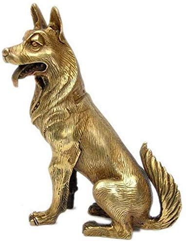 Chien en Laiton zodiaque chinois idée cadeau sculpture symbolique de chance