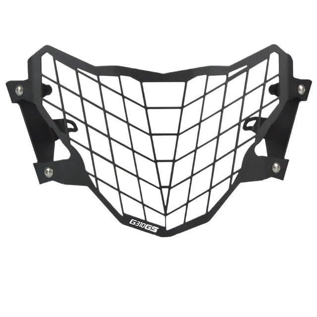 Grille phare moto G310GS et G310R de 2017 à 2018 avec protection intégrale noire