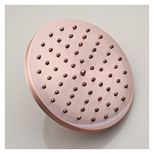 Wubzshi Shower Head Antique Red Copper 8 Inch Round Rainfall Shower Head Brass Handshower Bracket Wall Shower Arm (Color : Shower Head A) #TOP4
