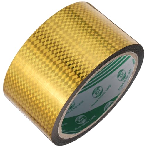 MECCANIXITY Gold Metalized Tape 1.8 Inch x 55 Yards Decor Tape for Craft Detailing Accent Wall, Graphic Arts