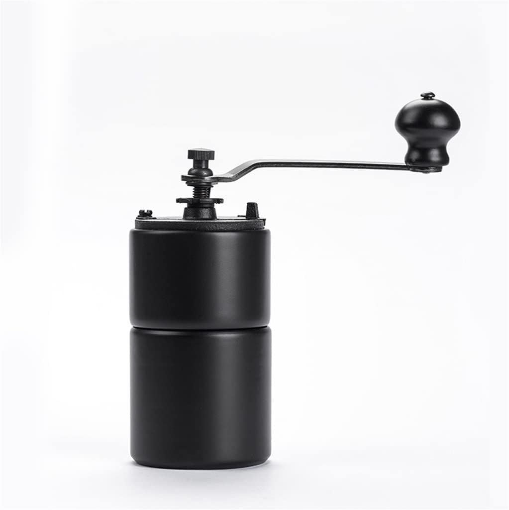 Mini Portable Wood Manual Coffee Bean Grinder Travelling Adjustable Burr Mill for Drip(D)