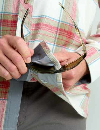 HUK Men's Hawser Heather Flannel, Long Sleeve Button Down Shirt3