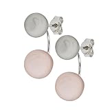 Peso total aproximado: 5,7 g Alek Palisandro estrellas Murano Star Mur Ano Cristal – Pendientes de mujer de plata de ley 925 rodiada gris/rosa