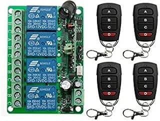 DC12V 4CH RF Wireless Remote Control System teleswitch 4* Transmitter +1* Receiver Universal gate Remote Control/Radio Receiver