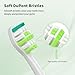 Toothbrush Heads Compatible with Philips Sonicare All HX Series (HX6018, C1, C2, C3, W2...), for Philips Electric Sonic Toothbrush Heads, Optimal Plaque Removal, Soft Bristles, White, 10 Pack