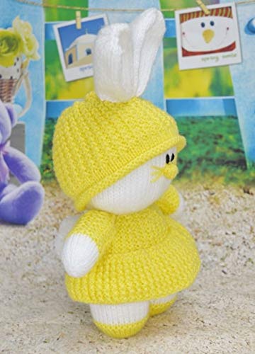 Knitting by Post Toy Knitting Pattern - Custard The Rabbit from Easter Animal Knitters Leaflet. Knit Cute Bunnies Handmade Gifts. Fun Quick & Easy Beginner Soft Toy UK Terms. - Image 4