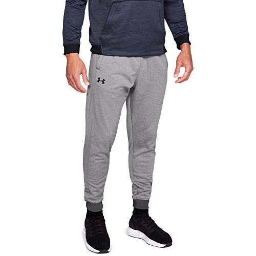 Under Armour Men's Fleece Joggers, Charcoal Light Heath (019)/Black, X-Large