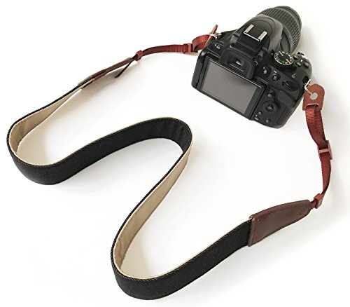 Kameragurt / Nackengurt, weich, Vintage-Druck, für DSLR/SLR/Nikon/Canon/Sony/Lumix/Fujifilm/Rico/Samsung/Pentax/Olympus etc. (Leder Cowboy All