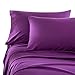 HONEYMOON HOME FASHIONS Brushed Microfiber Full Bed Sheet Set, Purple