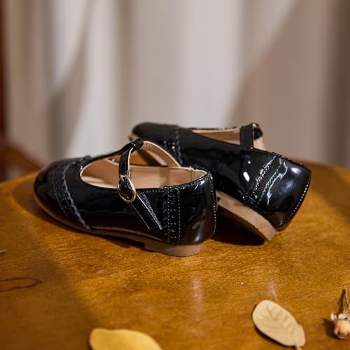 THEE BRON Girls T-Strap Shoes | Square Toe for Wide Feet | Party & Dress Toddler Kid3