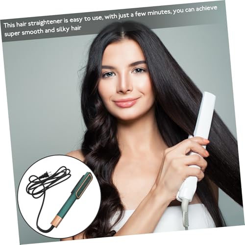 Plancha para el cabello portátil ajustable para mujeres, ligera con placas de cerámica, calentamiento rápido, anti-frizz y potenciadora del brillo, adecuada para cabello ondulado y rizado, enchufe estadounidense miniatura 5