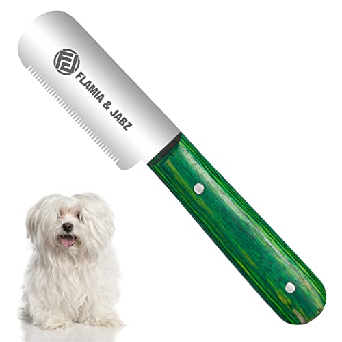 FJ Couteau à dénuder professionnel pour droitier, lame de 7,6 cm (acier inoxydable) (fin, vert) Cover