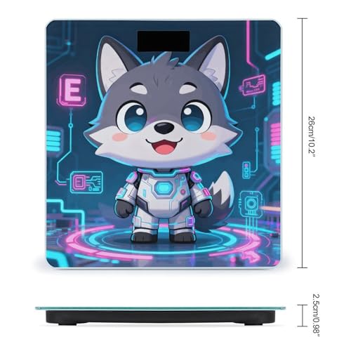 Báscula digital de baño BTCOWZRV con pantalla LCD y base antideslizante miniatura 2