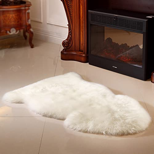 Mh Mylune Home US-RUG-1 Genuine Sheepskin Rug, New Zealand Natural Sheepskin Throw, Luxury Fluffy Sheepskin Seat/Chair Cover, Real Shearling Rug Soft, Lambskin Rug thumb #1