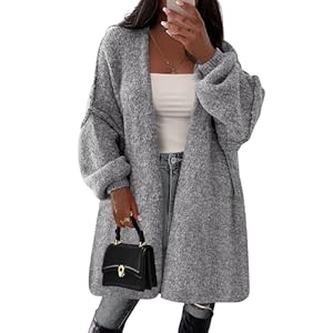 PRETTYGARDEN Long Cardigan Sweaters for Women Trendy Fall 2026 Oversized Knit Sweater Jacket Coats Winter Fashion Clothing