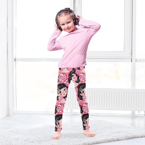 Lollipop Girl Kids Baby Girls Cotton Leggings Comfortable Full Length Leg Yoga Pants Sports4