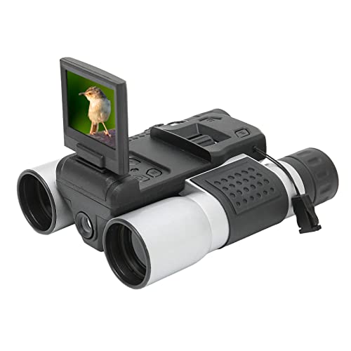 Caméra Jumelles Numériques, 1080P 30FPS Écran LCD 2 Pouces HD Caméra Télescope Numérique Intégrée Carte Mémoire 8 Go, pour Regarder Les Oiseaux Football Jeux Concerts, Mini Interface USB 8 Broches