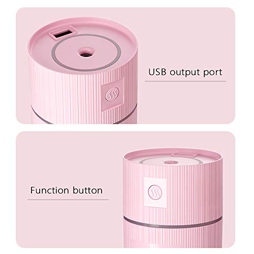 Anself 320 ml umidificador de ar com led night light mini ventilador purificador de ar purificador d